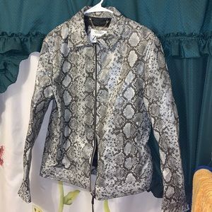 Zara Faux Snakeskin Jacket